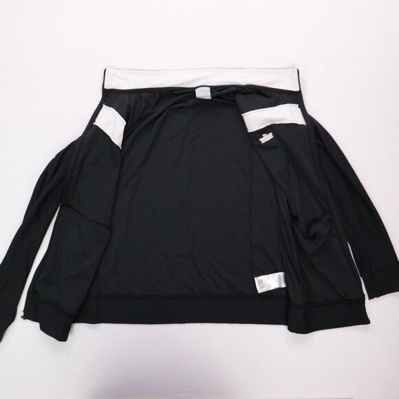 Vintage Nike Jacket Mens XL Black 90s Zip Up Windbreaker Track Sports Stretch - Picture 2 of 9